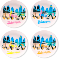 Volkswagen VW Bus T1 “Bulli Waves” set van 4 picknickborden